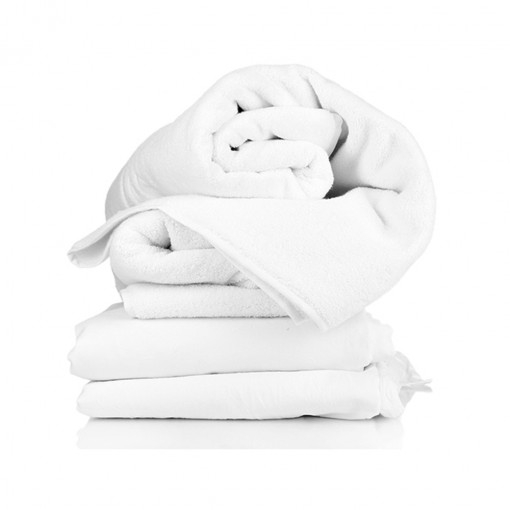 Toalla blanca para baño de algodón regenerado de 400 gr