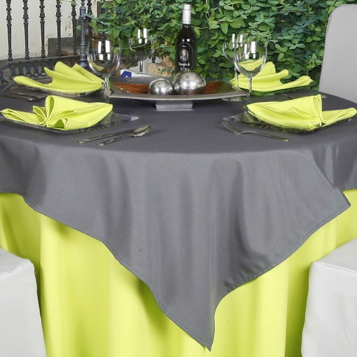 mantelería lisa 100% poliéster granito