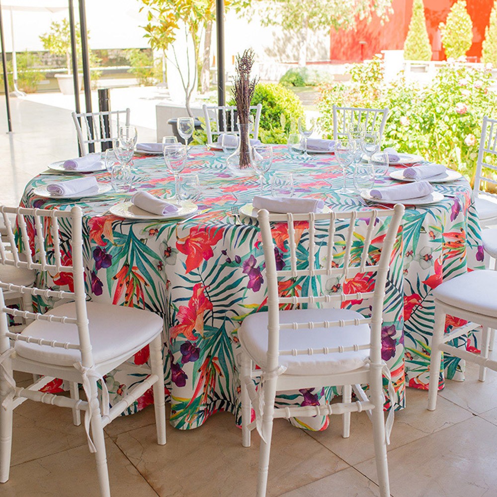 mantel estampado para hostelería