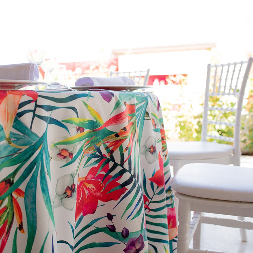 mantel estampado para hostelería