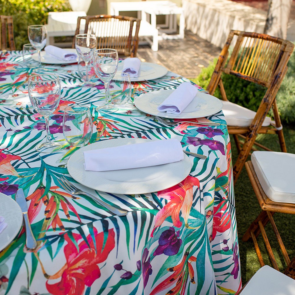 mantel estampado para hostelería