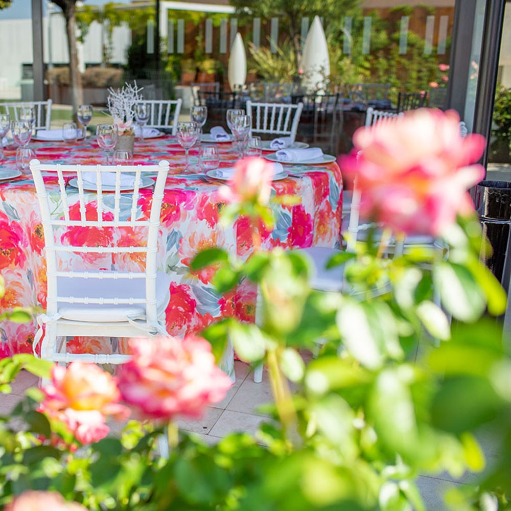 manteles estampados de restaurante