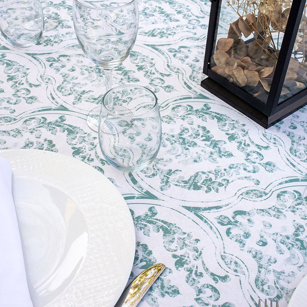 mantelería estampada de poliéster