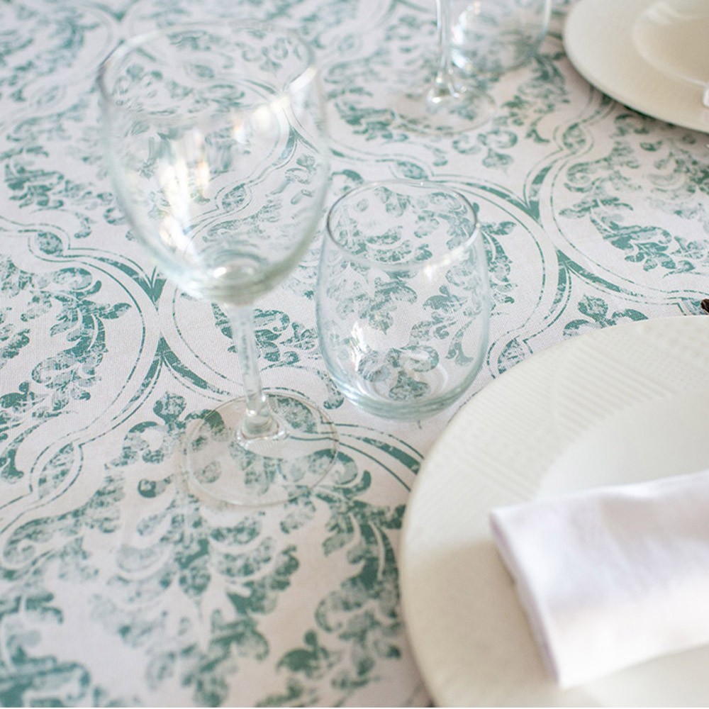 mantelería estampada de poliéster