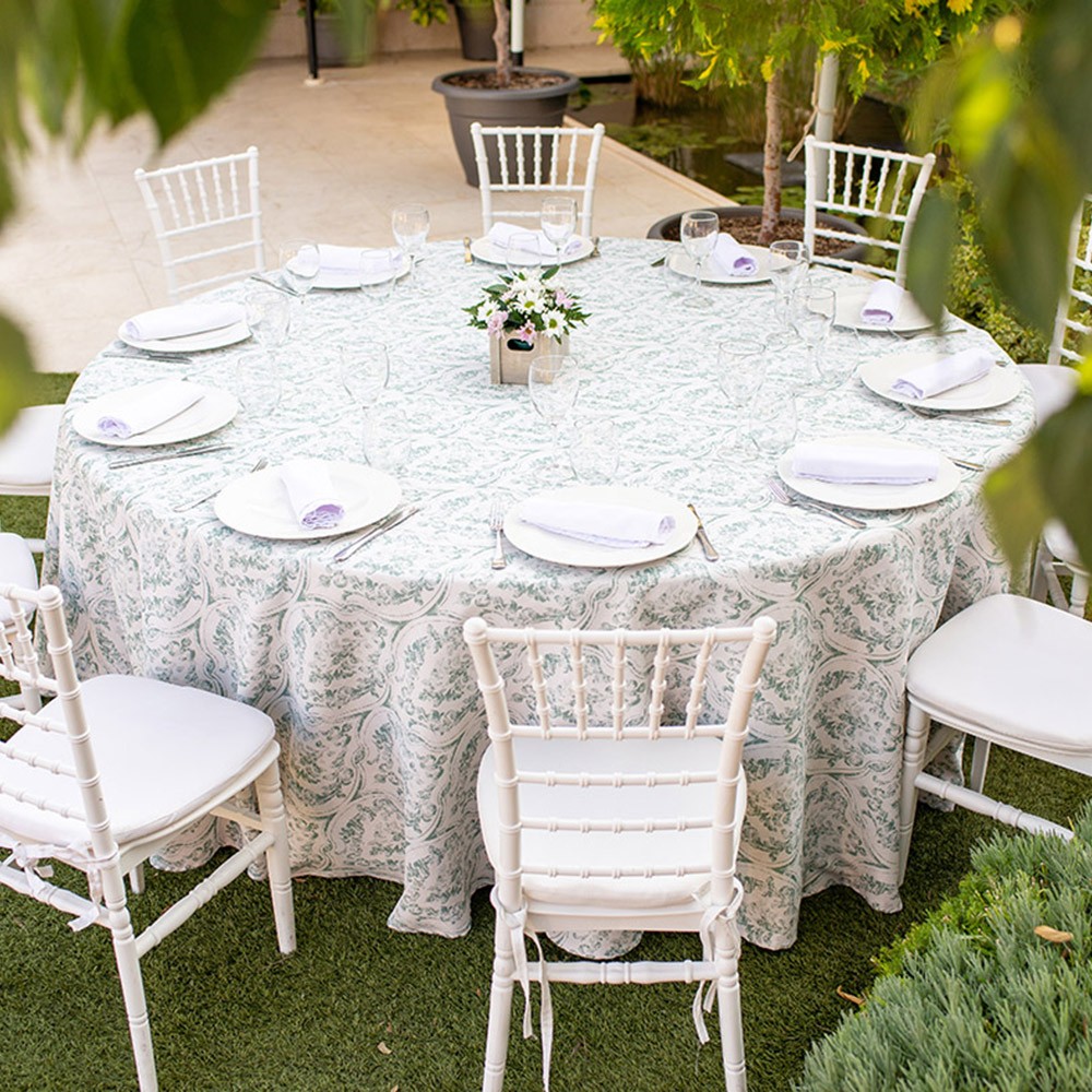 mantelería estampada de poliéster