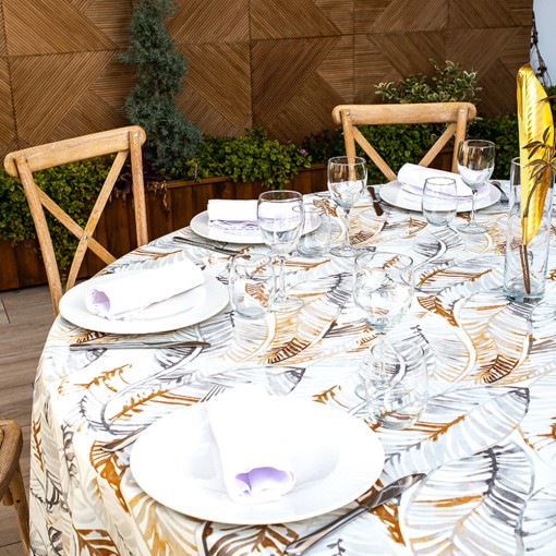 mantel de restaurante estampado
