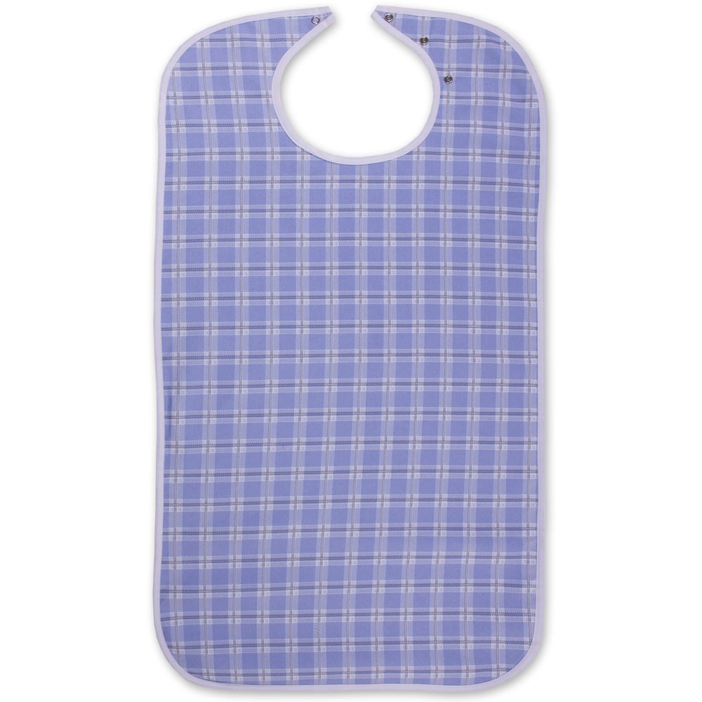 babero sandwich con corchetes de color azul