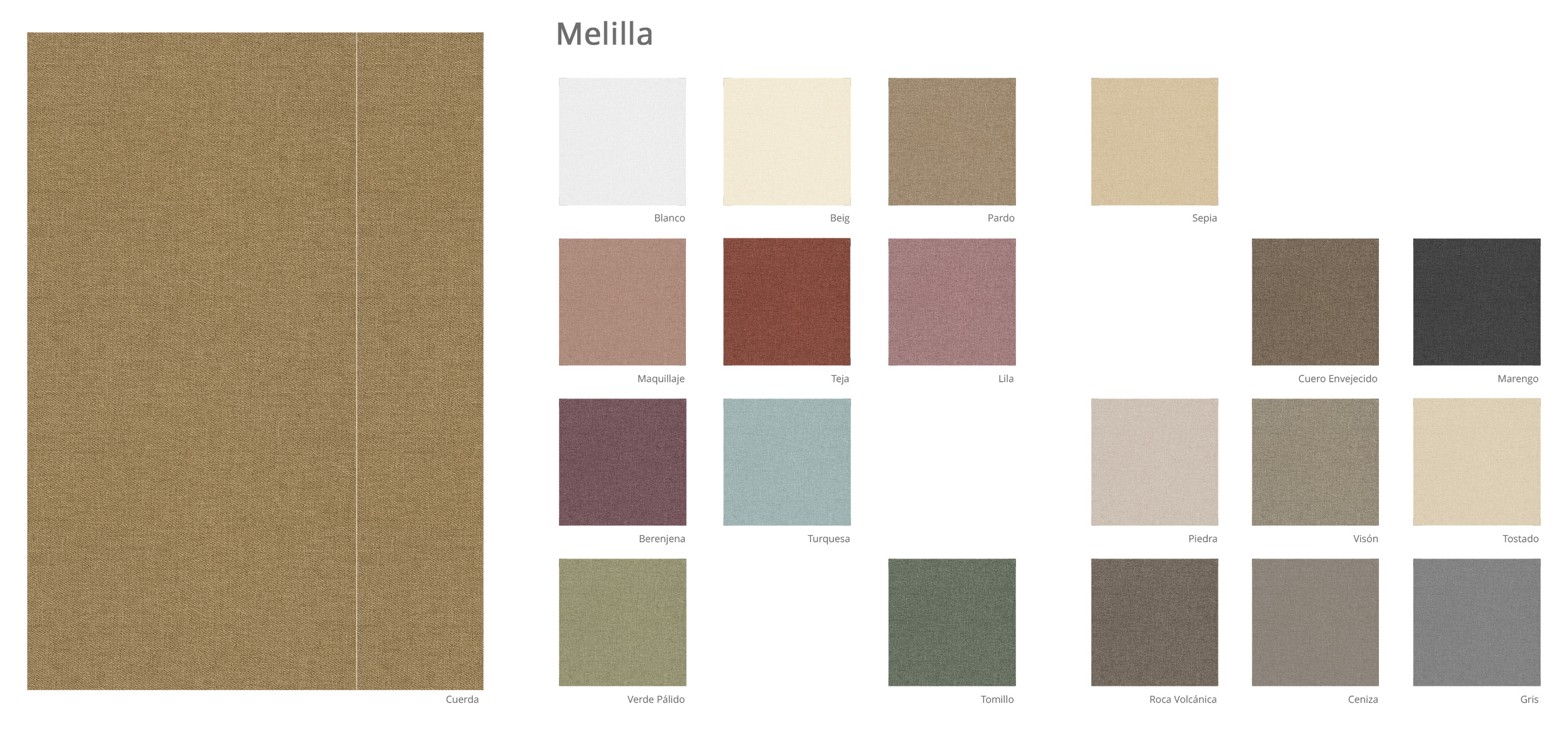 Tejido Ignífugo Melilla Colores